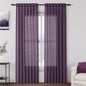Nanspring Plum Linen Curtains 84 Inch Length 2 Panels Set for Living Room Rod Pocket Back Tab Light Filtering Window Drapes for Bedroom Dining Room Protect Privacy Country Farmhouse Decor 52x84