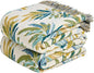 MSGKV Boho Throw Blanket for Couch Cotton Leaves Blanket 50"x60" Throws for Sofa Chair Muslin Spring Breathable Lightweight Farmhouse Blankets Home Decor All Seasons