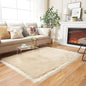 EasyJoy Ultra Soft Fluffy Shaggy Area Rug Faux Fur Rug Chair Cover Seat Pad Fuzzy Area Rug for Bedroom Floor Sofa Living Room (4 x 6 ft Rectangle, Beige)