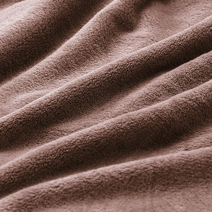 BEDELITE Fleece Blanket Twin Size Brown Throw Blankets for Couch & Bed, Luxury Plush Cozy Fuzzy Blanket 60x80 inches, Super Soft Warm Lightweight Throw Blanket for Travel Camping