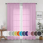 OWENIE Pink Sheer Curtains 90 Inch Length, Elegant Soft Sheer Curtains for Bedroom, Window Voile Sheer Curtain Panels/Drapes/Treatment for Living Room, 2Pcs, Each 42" W x 90" L