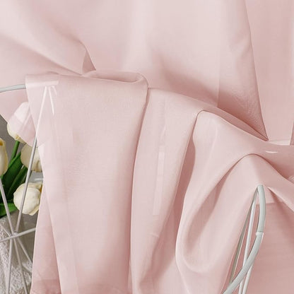 Aiyufeng Blush Pink Sheer Curtains 96 Inches Long 2 Panels Set, Light Filtering Soft Airy Voile Rod Pocket Baby Pink Sheer Window Drapes for Bedroom Living Room, Each 42Wx96L Inches
