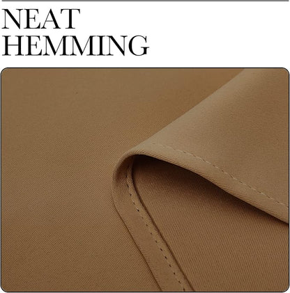 NICETOWN Sleek Blackout Curtains 50 inches Length for Small Windows, Noise Reducing and Block Draft Panels for Door Doorway Laundry Office Luxury Decor Theme (2 Panels, Gold Brown, W42 x L50 -Inch)