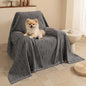 MYSKY HOME Chair Covers Armchair, Recliner Chair Cover Dark Grey Couch Cover, Sofa Cover for Sectional Sofa L Shape Oversized Couch Covers Protector for Dog Pet Couch Throw Slipcover Washable, 71"X91"