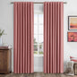 MIULEE 100% Blackout Linen Curtains for Bedroom, Dusty Rose Solid Luxury Decor Thermal Insulation Room Darkening Drapes for Living Room Nursery Back Tab Rod Pocket 42 x 90 Inches, 2 Panels