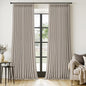 MIULEE Pinch Pleated Thick Linen Curtains 102 Inches Long 2 Panels for Living Room Bedroom, Linen Textured Drapes Pleat Back Tab Memory Trained Light Filtering Boho Taupe Window Curtains with Hooks