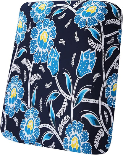 hyha Printed Couch Cushion Covers, Floral Sofa Covers Washable for Cushion Couch, Stretch Pattern Outdoor Cushion Covers for Patio Furniture with Elastic Bottom(Small, Bluebell)