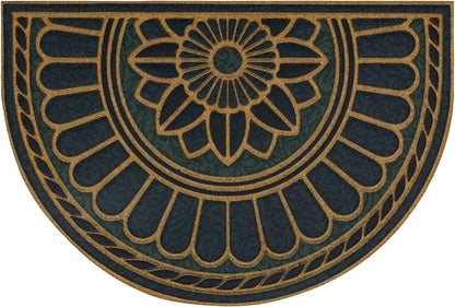 Mohawk Home Swirl Style Casual Ornamental Denim Blue 2' X 3' All Weather Outdoor Door Mat Perfect for Porch, Garage