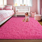 LOCHAS Ultra Soft Indoor Modern Area Rugs Fluffy Living Room Carpets for Children Bedroom Home Decor Nursery Rug 3x5 Feet, Hot Pink