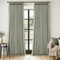 MIULEE Pinch Pleated Thick Linen Curtains 108 Inches Length 2 Panels for Living Room Bedroom, Extra Long Pinch Pleat Drapes Back Tab Light Filtering Sage Green Foor to Ceiling Curtains with Hooks