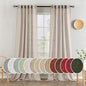 MIULEE Natural Linen Curtains 90 Inch Long 2 Panels for Bedroom Living Room, Soft Linen Textured Window Drapes Semi Sheer Light Filtering Back Tab Rod Pocket Farmhouse Modern Burlap Look Decor