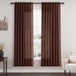 Nanspring Rustic Brown Linen Curtains 72 Inch Length for Living Room Semi Sheer Light Filtering Door Drapes 2 Panels Set for Kids Bedroom Back Tab Rod Pocket Modern Farmhouse Decor 52x72