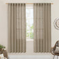 LAMIT Taupe 78 inch Linen Curtains for Living Room 2 Panels, Linen Textured Light Filtering Semi Sheer Back Tab and Rod Pocket Curtain Panels for Bedroom/Farmhouse, 52 x 78 Inch