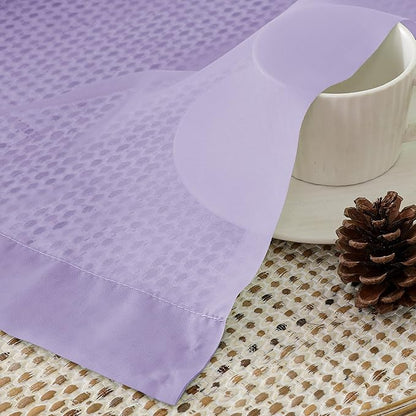 OVZME Lavender Sheer Curtains 96 Inches Long 2 Panels - Soft Light Filtering Window Sheer Panels for Living Room/Bedroom, Top Dual Rod Pocket, 1 Pair, Each 42Wx96L Inches