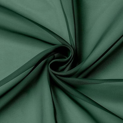 Cafe Curtains 36 Inch Length Tier 2 Pieces, Modern Soft Airy Sheer Kitchen Short Curtains for Small Window, Rod Pocket Small Curtain for Bathroom Basement, Hunter Green, Each, 42"Wx36"L Inch