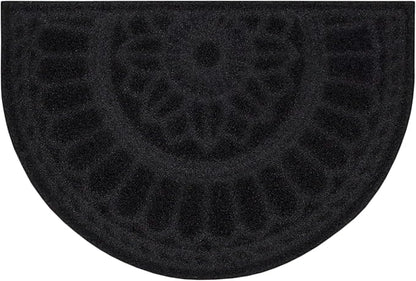 Mohawk Home Entryway Door Mat 2' X 3' All Weather Outdoor Non Slip Recycled Rubber Doormat, Rope Impressions Light Brown