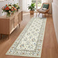 Runner Rug for Hallway Entryway 2.5x8 Farmhouse Floral Non-Slip Machine Washable Kitchen Rug Runner Non-Shedding Low-Pile Soft Long Carpet for Entrance Laundry Room Beige