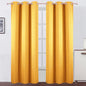 LEMOMO Yellow Blackout Curtains 34 x 84 Inches Long/Set of 2 Curtain Panels/Thermal Insulated Room Darkening Blackout Curtains for Bedroom