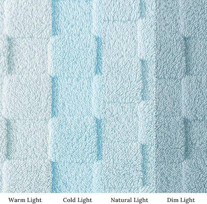 Exclusivo Mezcla Fleece Throw Blanket for Couch,Super Soft and Warm Lightweight Checkered Pattern Blankets for All Seasons, 50x60 Inches, Light Blue