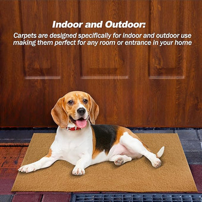4 Pack Blank Door Mats, 30x17 Inch Artificial Coir Door Mats Outdoor for Crafting, Plain Door Mat for Painting, Welcome Mat for Indoor/Outdoor Use, Front Porch, Entryway, Non-Slip Rubber Backing