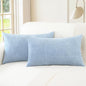 CaliTime Throw Pillow Covers Decorative 16 X 26 Inches Pack of 2 Cozy Chenille Cushion Cases for Couch Sofa Bed Living Room Home Baby Blue