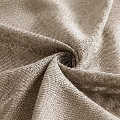 MIULEE Taupe Grey Linen Curtains 96 Inches Long 2 Panels for Bedroom Living Room, Soft Linen Textured Window Drapes Semi Sheer Light Filtering Back Tab Rod Pocket Farmhouse Modern Burlap Look Decor