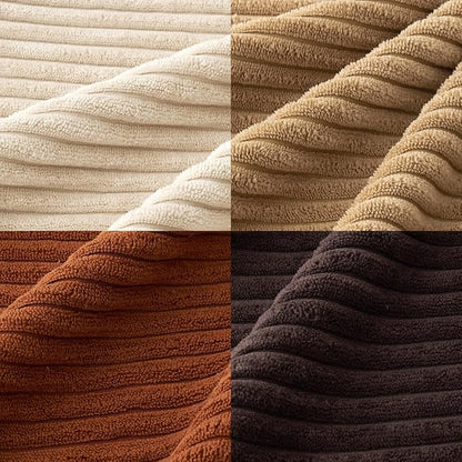 MIULEE Boho Farmhouse Throw Pillow Covers 18x18 Inch Set of 4 Rustic Mordern Neutral Cushion Covers Soft Corduroy Nordic Home Decor for Couch Bed Sofa Living Room Chocolate Brown/Rust