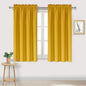 DWCN Yellow Room Darkening Blackout Curtains - Thermal Insulated Privacy Energy Saving Window Curtain Drapes 42 x 54 inch Length, Set of 2 Bedroom Living Room Curtains