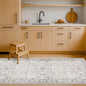 Light Gray Washable 2x8 Hallway Runners, Kitchen Runner Rug, Non-Slip & Stain Resistant 8ft Long Entryway Floor Rug, Neutral Boho Floral Décor