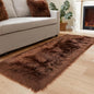 EasyJoy Ultra Soft Fluffy Rugs Faux Fur Rug Chair Cover Seat Pad Fuzzy Area Rug (2x6 ft Rectangle, Coffee)