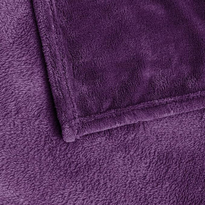 BEDELITE Fleece Blanket King Size Blankets for Bed, Luxury Plush Cozy Fuzzy Blanket 108x90 inches, Super Soft Warm Lightweight Throw Blanket All Seasons Suitable, Purple