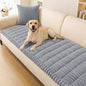 Smiry Couch Cover for Dogs Washable, Non Slip Fuzzy Pet Couch Covers for 3 Cushion Sofa Pet Friendly, Thick Soft Sofa Slipcovers Cushion Protector (Grey, 27.6" x 70.9")