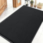 OLANLY Front Door Mat Indoor Outdoor Entrance, Waterproof Heavy Duty Doormat, Fade Resistant, Low Profile, Easy Clean Patio Porch Welcome Floor Mats for Entry, 47x32, Black