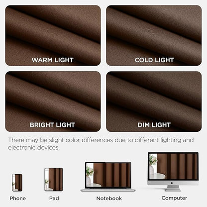 Joydeco Blackout Door Curtain for Doorway Privacy 78 Inches Long, Grommet Closet Curtain for Open Closet, Room Divider for Bedroom Living Room (Brown, 40Wx78L, 1 Panel)