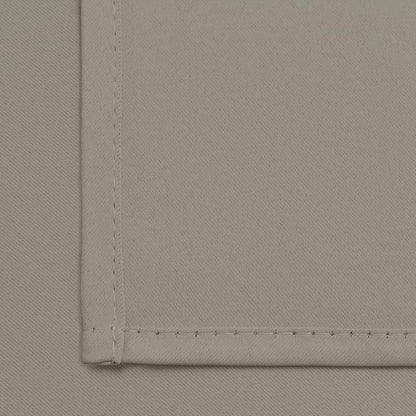 Yakamok Premium Room Darkening Thermal Insulated Curtains for Bedroom/Living Room - Classic Grommet Top (2 Panels, Taupe, 52 Inch by 72 Inch)