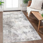 IOHOUZE Abstract Area Rug 3x5 Ft Washable Rugs for Entryway Indoor, Non Slip Kitchen Rug Printed Faux Wool Throw Rugs, Indoor Door Mat for Door Entrance Foyer Living Room, Grey Beige