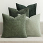 MIULEE Pack of 4 Couch Throw Pillow Covers 18x18 Inch Green Soft Decorative Chenille Pillow Covers Farmhouse Accent Cushion Covers for Boho Spring Home Decor Sofa Bedroom Living Room