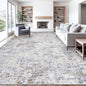 XLUEZ 10x14 Area Rugs for Living Room, Washable Modern Abstract Large Area Rug Neutral Soft Non Slip Kids Rug Stain Resistant Indoor Carpet for Bedroom Dining Room Playroom Office(Bluegrey, 10'x14')