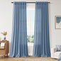 Nanspring Stone Blue Linen Curtains 96 Inches Long for Bedroom Back Tab Modern Simplicity Farmhouse Coastal Decor Light Filtering Curtain for Living Room Dinning Room 52x96 8 FT,2 Panels