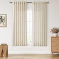 Nanspring Living Room Curtains 63 Inch Length Linen Birch Beige Luxury Light Filtering Semi Sheer Curtain Back Tab Modern Farmhouse Decor Elegant Coastal Drapes for Bedroom Office 52x63, 2 Panels