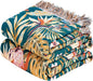 MSGKV Boho Throw Blanket for Bed 60"x80" 100% Cotton Jungle Animal Couch Blanket Spring Breathable Lightweight Twin Size Blankets for Sofa Home Decor Muslin All Seasons
