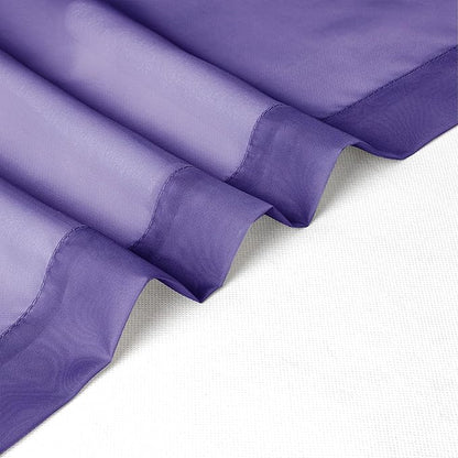 Chyhomenyc Sheer Curtains 63 Inch Length 2 Panels, Light Filtering Rod Pocket Window Sheer Curtain Drapes for Bedroom Living Room, 42Wx63L, 2 Panels, Purple