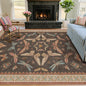 5x8 Brown Rugs for Living Room, Soft Boho Rugs for Bedroom, Non Slip Dining Room Carpet for Under Table, Vintage Farmhouse Home Décor, Low Pile Stain Resistant Mat