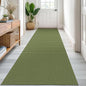 KOZYFLY Runners for Hallways 3x8 ft Washable Kitchen Runner Non Slip Rubber Backed Hall Runners Cotton Entryway Runner Rugs Floor Carpet for Indoor Backdoor Bedroom Kitchen, Bright Green/Earthy Green
