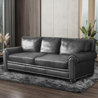 Leather Look Couch Cushion Covers Sofa Seat Slipcovers Sets Couches Furniture Protector for Sectional Armchair Loveseat Pets Kids Stretch Spandex Fabric (2 Cushion Sofa, Light Grey)