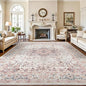 Lofus 8x10 Area Rugs for Living Room, Washable Area Rug, Rugs for Bedroom, Kitchen, Vintage Boho Carpet, Soft Non-Slip, Low Pile Large Area Rug for Office Dining Room, Pink