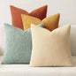 MIULEE Boho Farmhouse Throw Pillow Covers 18x18 Inch Set of 4 Summer Modern Natural Decorative Cushion Covers Soft Corduroy Home Decor for Spring Couch Bed Sofa Living Room Teal-Rust Gradient Series