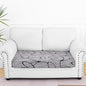Smiry Printed Couch Cushion Covers, Stretch Soft Couch Covers for Sofa, Washable Non-Slip Sofa Slipcover Furniture Protector for Indoor and Outdoor (Medium,Grey and Black)