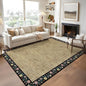 GarveeHome 4x6 Area Rugs for Bedroom Living Room Machine Washable Rugs Floral Bordered Small Carpet Non-Slip Stain Resistant Accent Carpet for Dining Room Table Apartment Office, Yellow