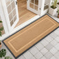 OLANLY Front Door Mat Indoor Outdoor Entrance, Waterproof All-Season, All-Weather Doormat, Sturdy Natural Rubber, Low Profile, Easy Clean Patio Porch Entryway Mat, 47x17, Butter Yellow